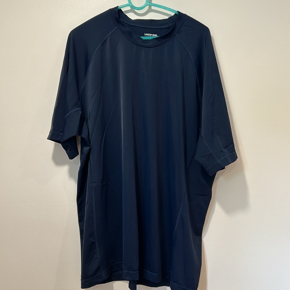 Lands' End Men's Navy Rash Guard - Picture 3 of 7